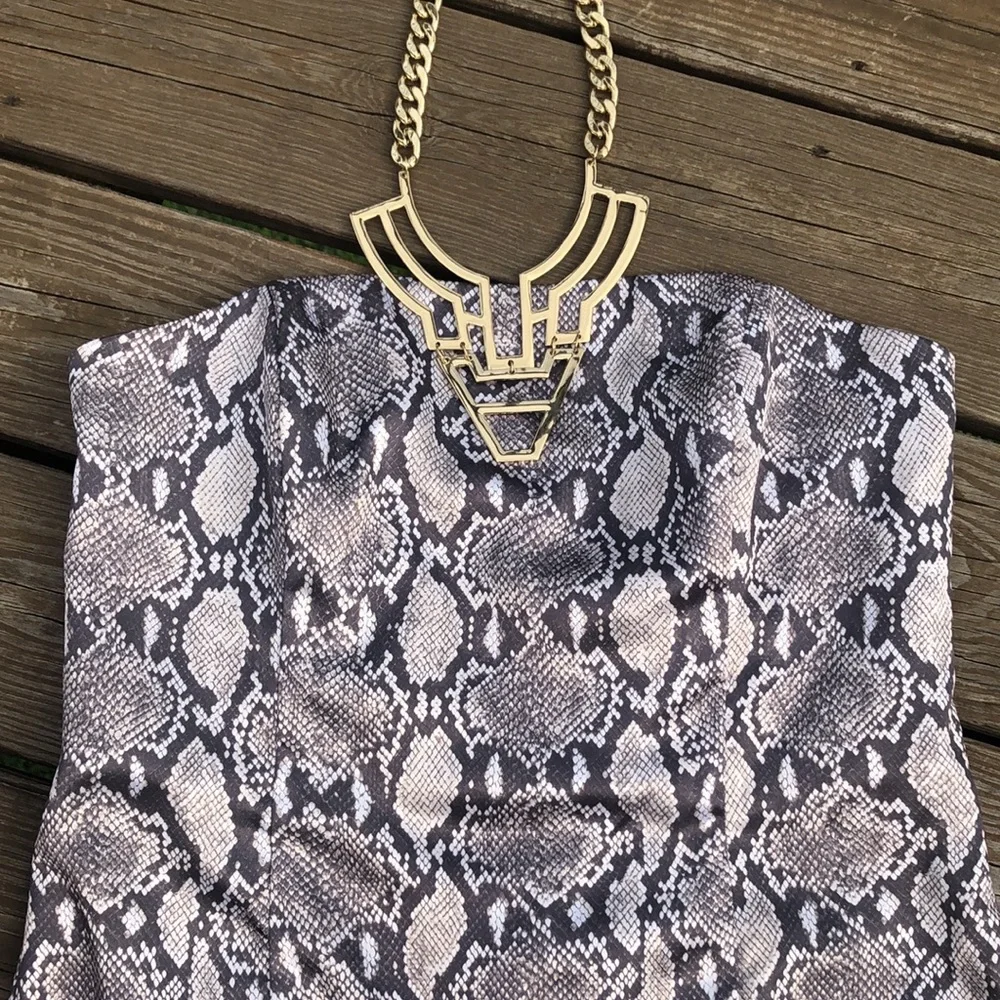 Vintage Strapless Hugo Buscati in Snake Skin - Picture 1 of 16